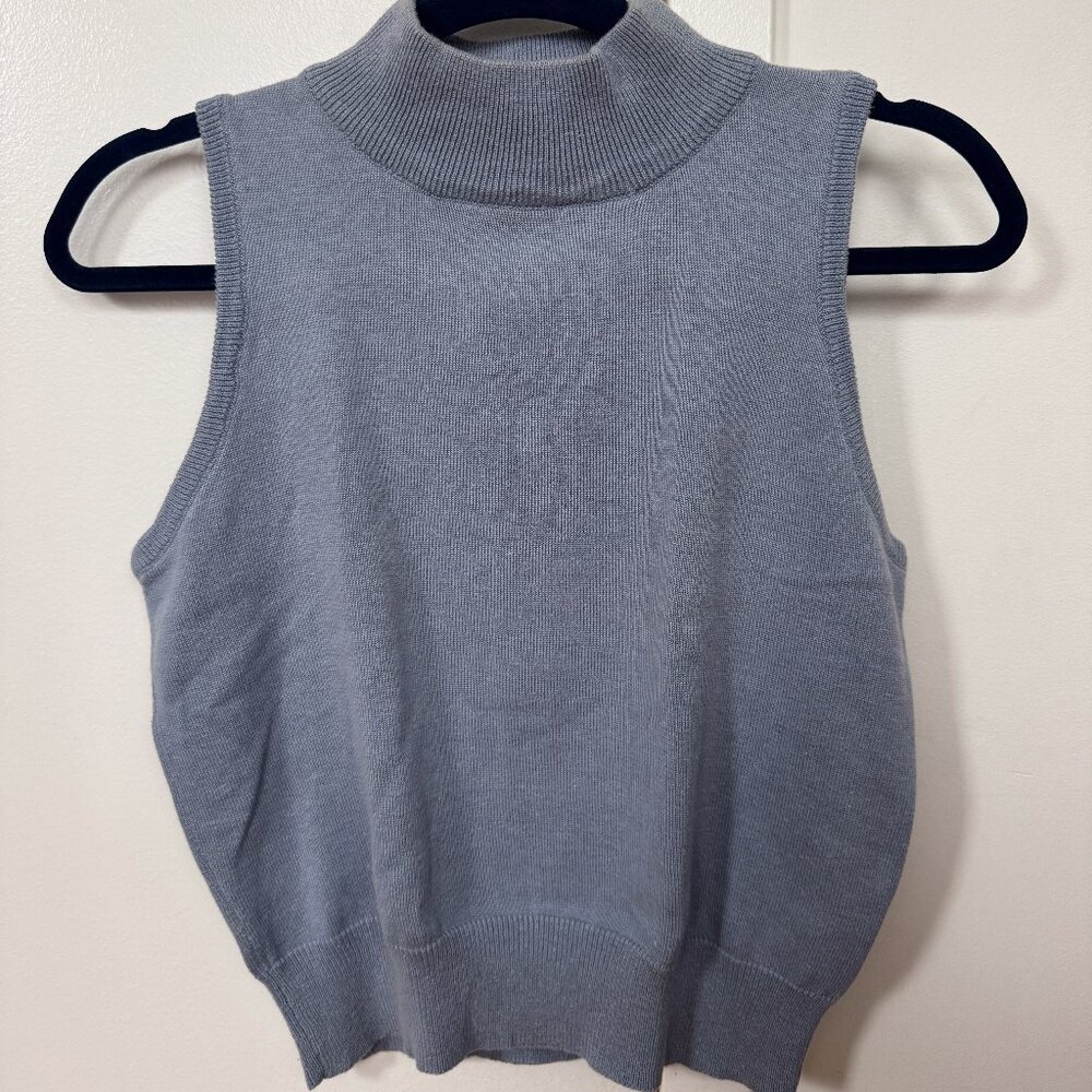 VINTAGE PS Illustrations Light Blue Sweater Top